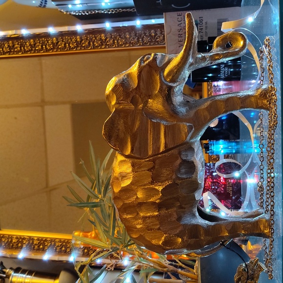 Hand Made Gold Plated Elephant From India. - Picture 5 of 9